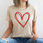 Double Heart, Sketch, Doodle, Love, Super Soft Tshirt, Valentine's Day