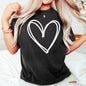 Double Heart, Sketch, Doodle, Love, Comfort Colors Tshirt, Valentine's Day