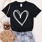 Double Heart, Sketch, Doodle, Love, Super Soft Tshirt, Valentine's Day