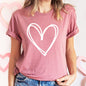Double Heart, Sketch, Doodle, Love, Super Soft Tshirt, Valentine's Day