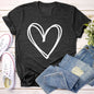 Double Heart, Sketch, Doodle, Love, Super Soft Tshirt, Valentine's Day