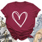 Double Heart, Sketch, Doodle, Love, Super Soft Tshirt, Valentine's Day