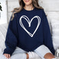 Double Heart, Sketch, Doodle, Love, Sweatshirt, Valentine's Day