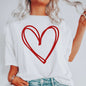 Double Heart, Sketch, Doodle, Love, Comfort Colors Tshirt, Valentine's Day