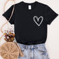 Double Heart Pocket Print, Super Soft Tshirt, Valentine's Day