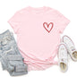 Double Heart Pocket Print, Super Soft Tshirt, Valentine's Day