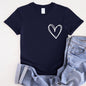 Double Heart Pocket Print, Super Soft Tshirt, Valentine's Day