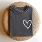 Double Heart Pocket Print, Comfort Colors Tshirt, Valentine's Day