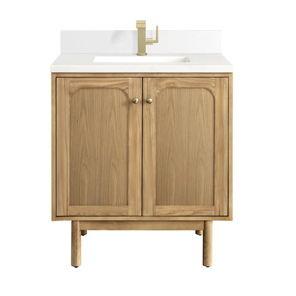 Laurent 30" Single Vanity Cabinet, Light Natural Oak