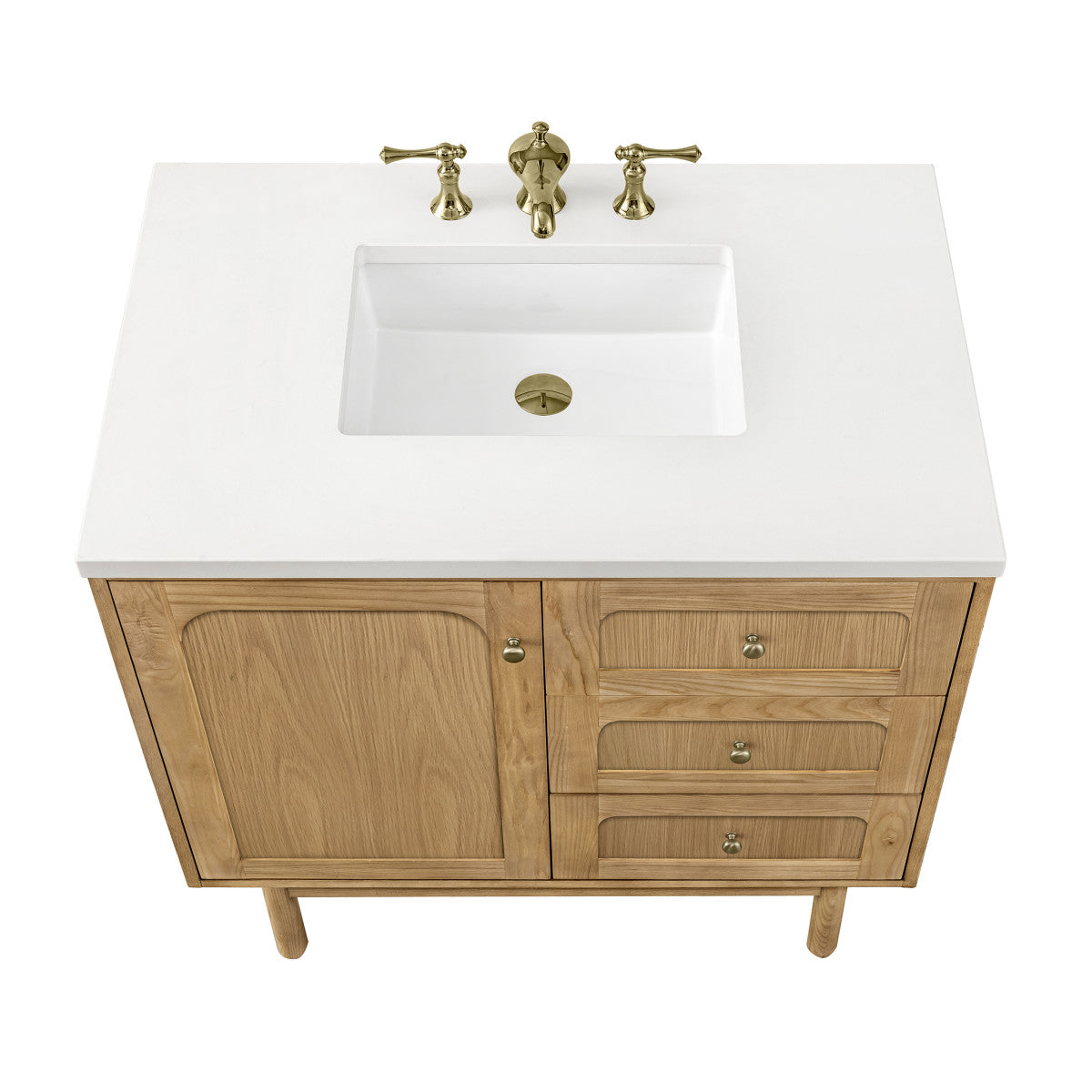 Laurent 36" Single Vanity Cabinet, Light Natural Oak