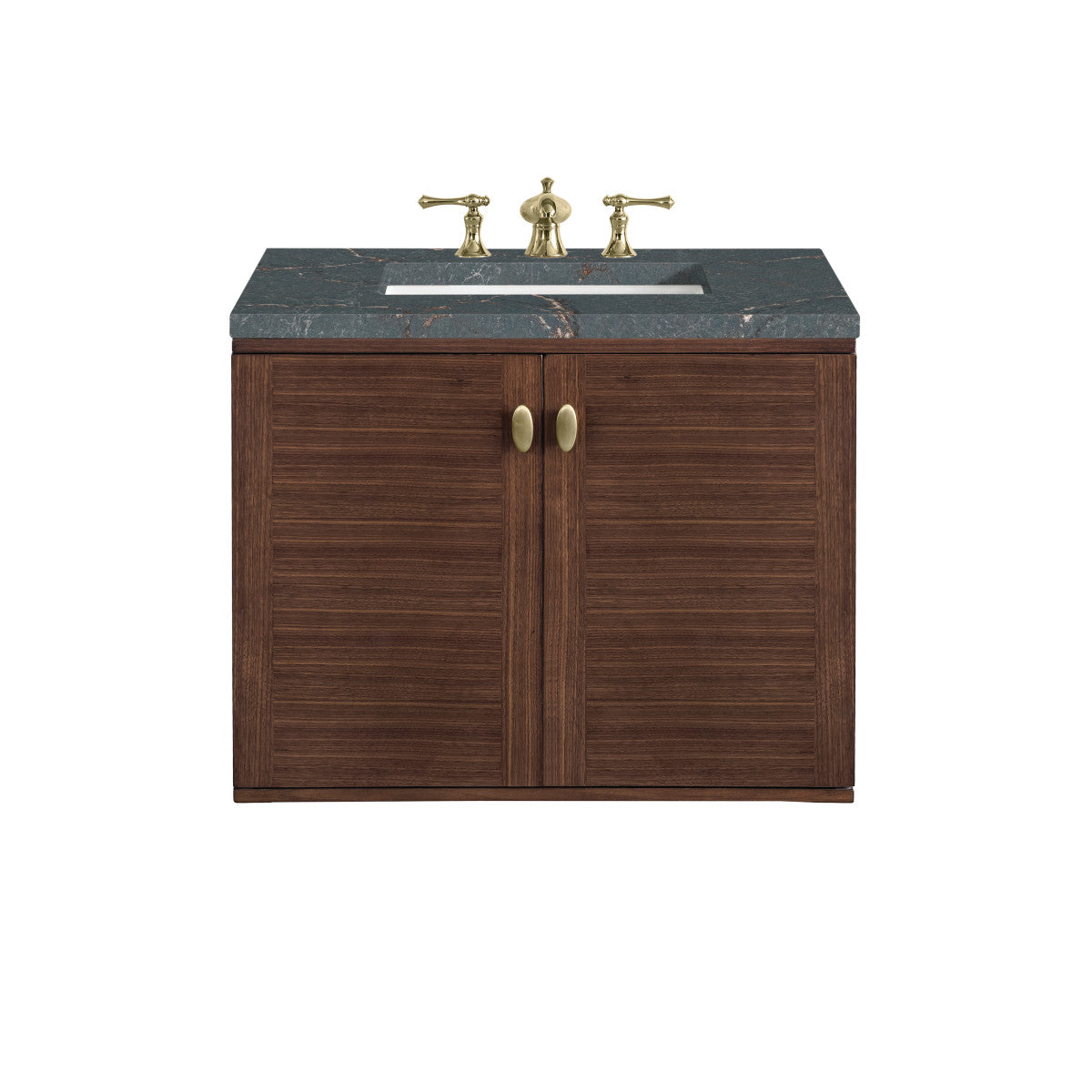Amberly 30" Single Vanity Cabinet, Mid-Century Walnut