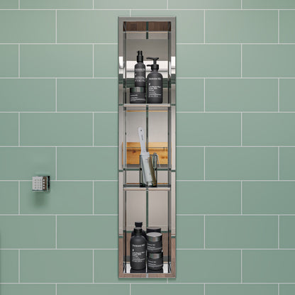 ALFI brand ABN0836 8 x 36 Vertical Triple Shelf Bath Shower Niche