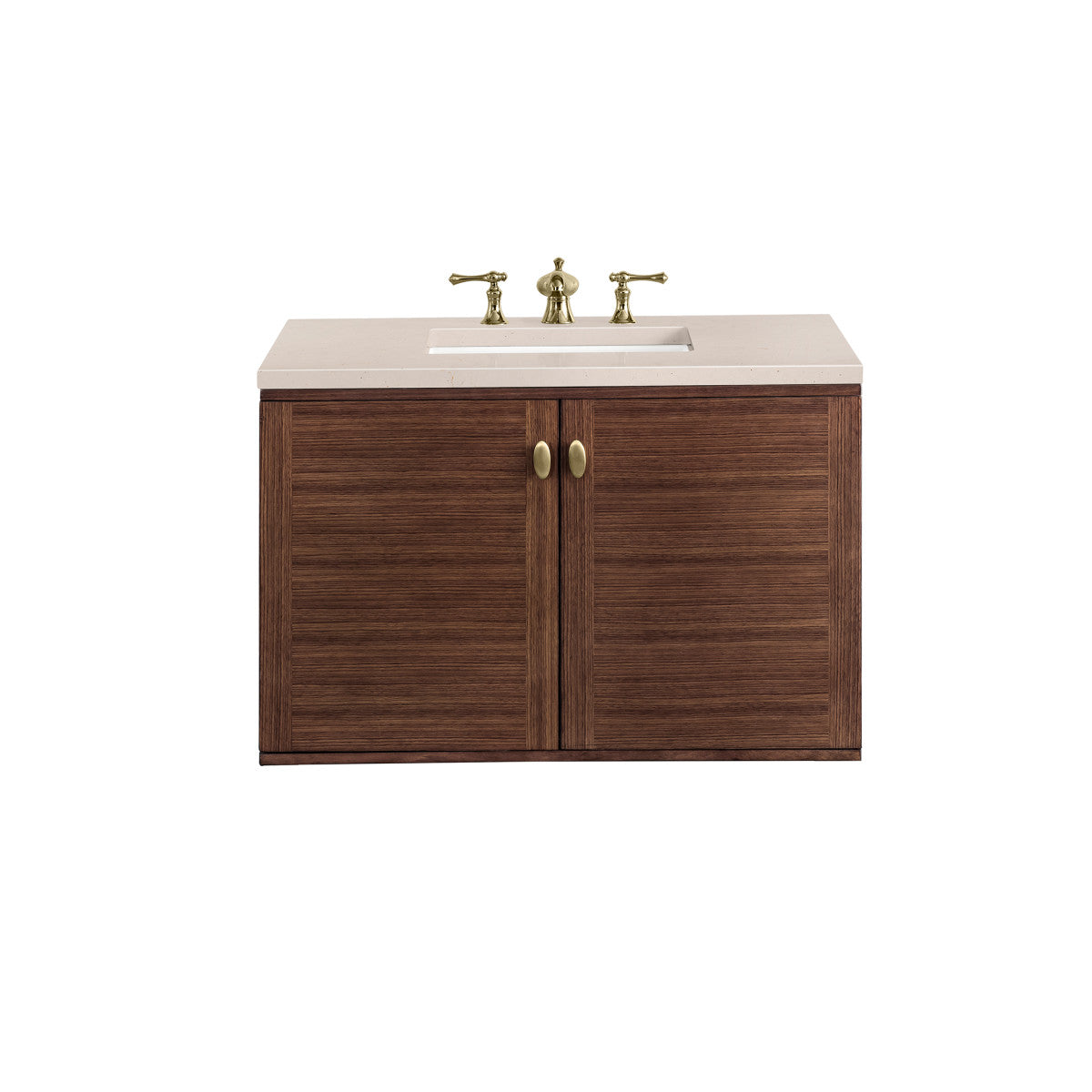 Amberly 36" Single Vanity Cabinet, Mid-Century Walnut
