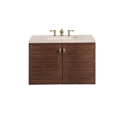 Amberly 36" Single Vanity Cabinet, Mid-Century Walnut