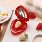 2-in-1 Strawberry Slicer & Stem Remover – Easy Kitchen Fruit Tool for Slicing, Coring & Peeling Berries, Melons & More