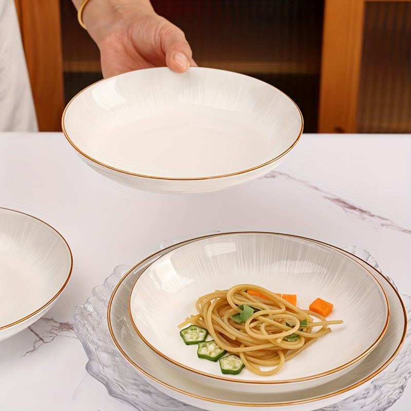 4Piece 8Inch Ceramic Dinner Plates Set  Elegant  Durable