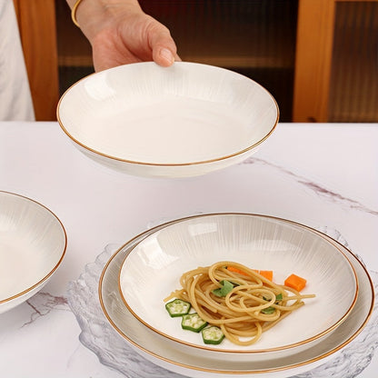 4Piece 8Inch Ceramic Dinner Plates Set  Elegant  Durable