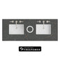 60" Double Top, 3 CM Silestone w/ Sink