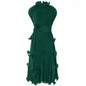 A1. Autumn Short Sleeve Pleated Design Affordable Luxury Fashion