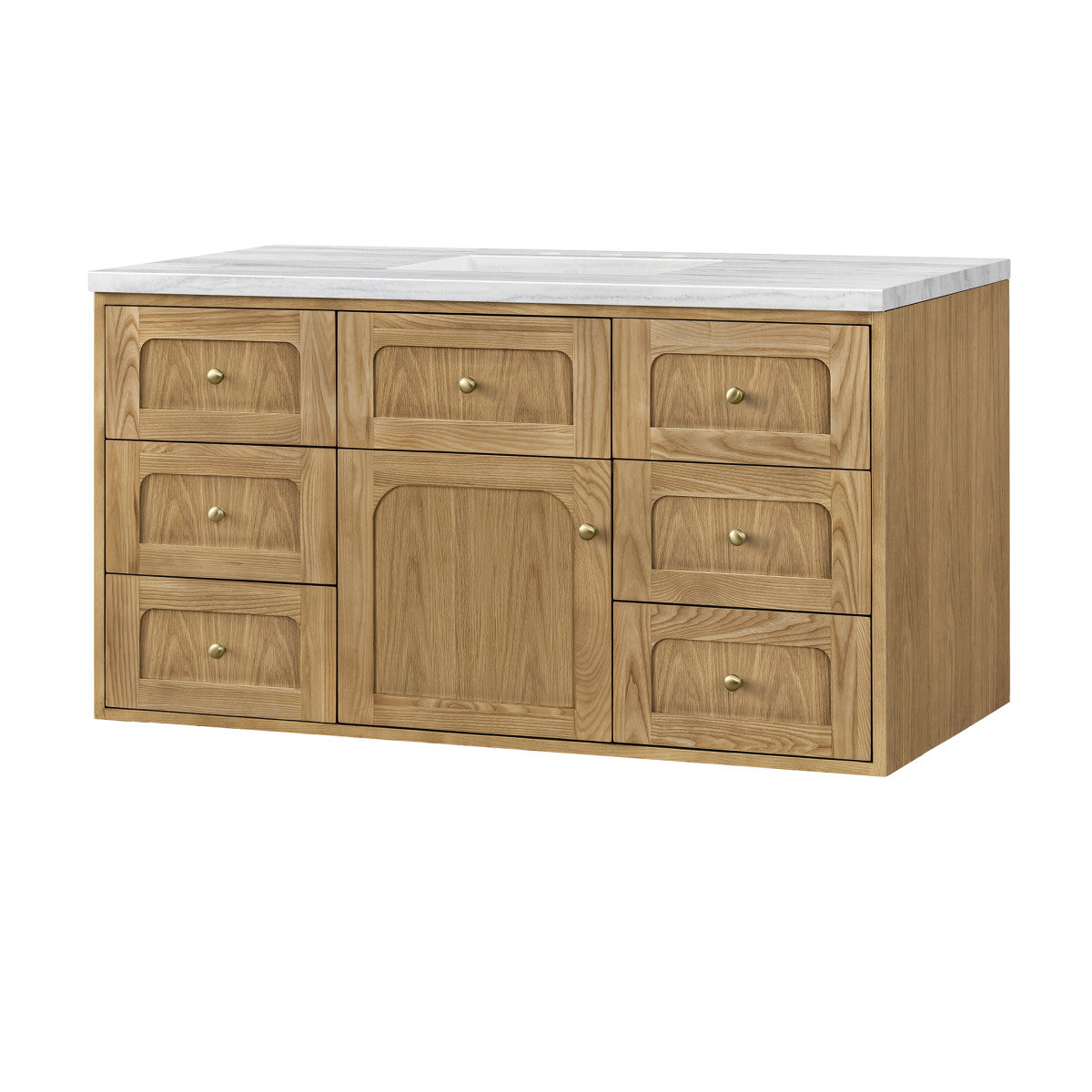 Laurent 48" Single Vanity Cabinet, Light Natural Oak