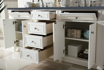 Bristol 72" Double Vanity Cabinet, Bright White