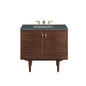 Amberly 36" Single Vanity Cabinet, Mid-Century Walnut