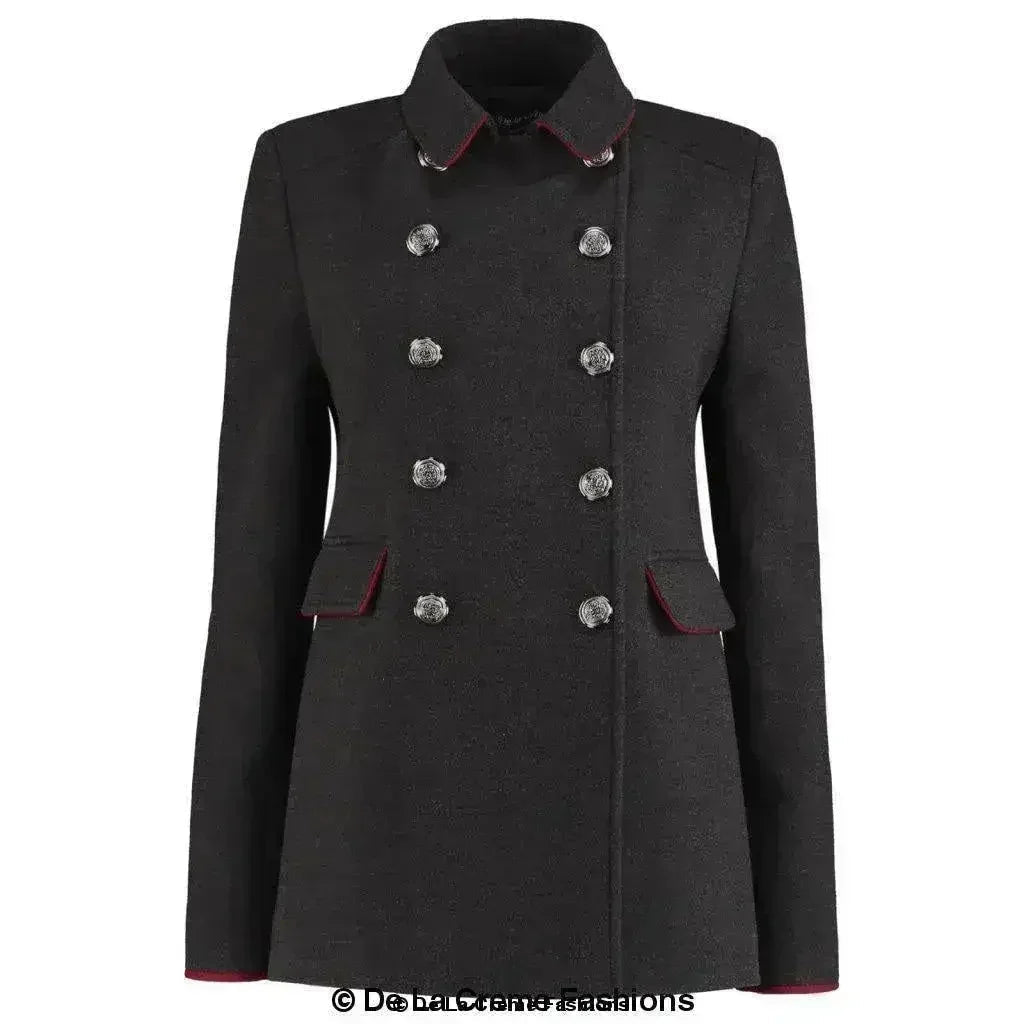 De La Creme Womens Military Style Pea Coat