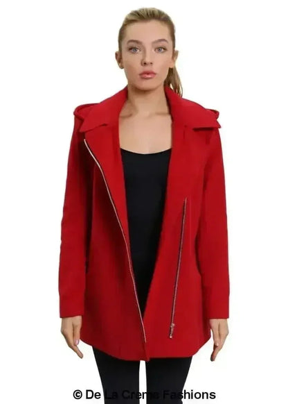 De La Creme Wool Blend Hooded Coat - Italian Fabric | Femstylo