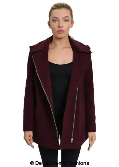 De La Creme Wool Blend Hooded Coat - Italian Fabric | Femstylo