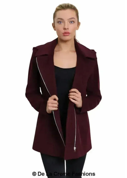 De La Creme Wool Blend Hooded Coat - Italian Fabric | Femstylo