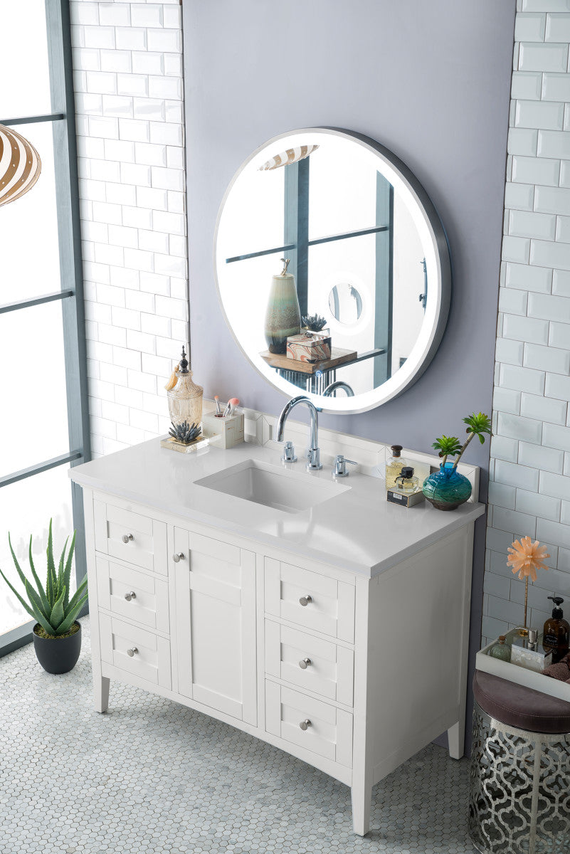 Palisades 48" Single Vanity Cabinet, Bright  White
