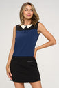Sleeveless Dress with Contrast Peter Pan Collar | Apparel | Kitchen + Metal
