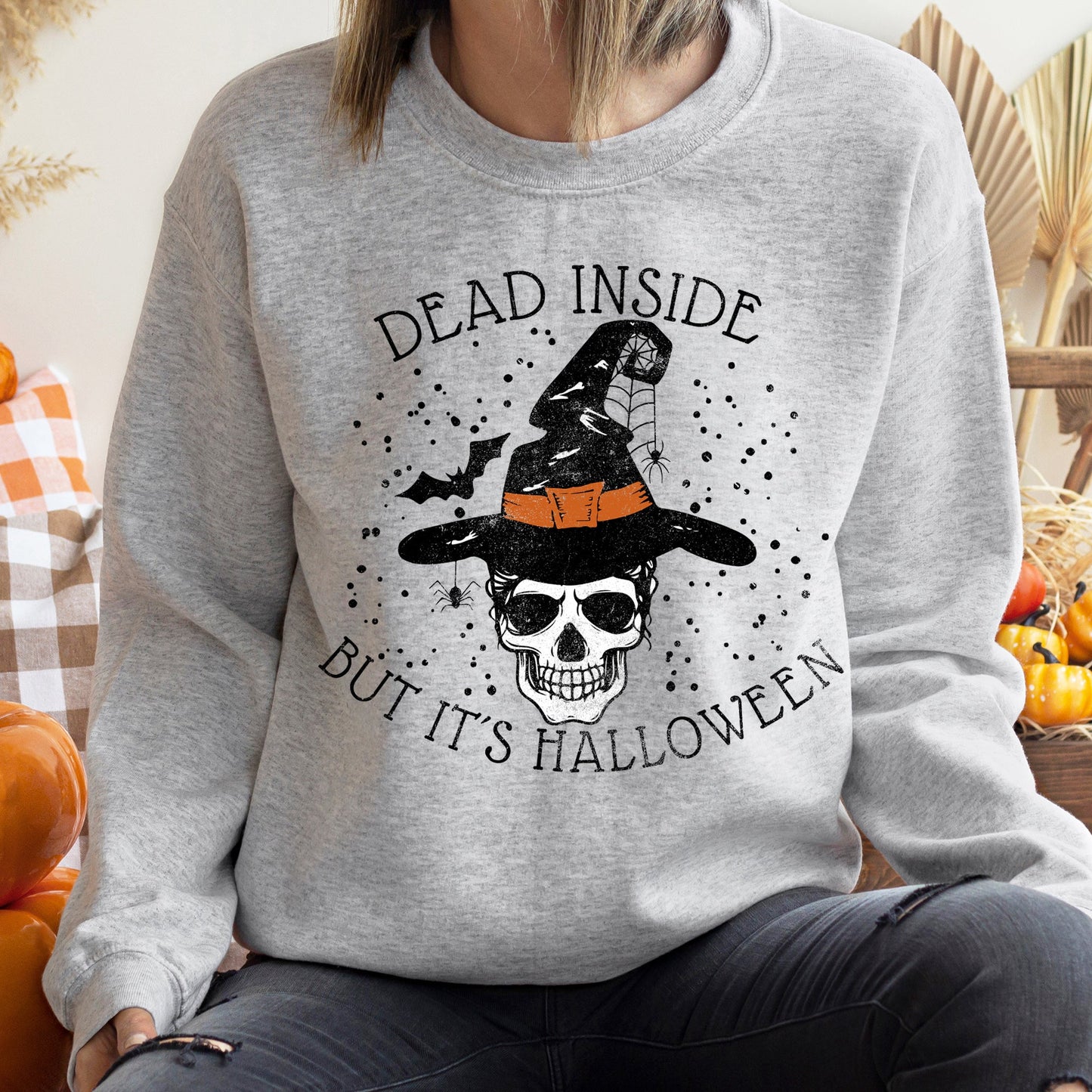 Dead Inside Witch Halloween Sweatshirt