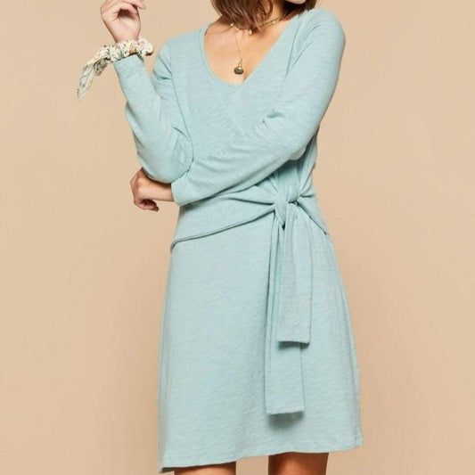 Deanna Wrap Dress - Blue Surf