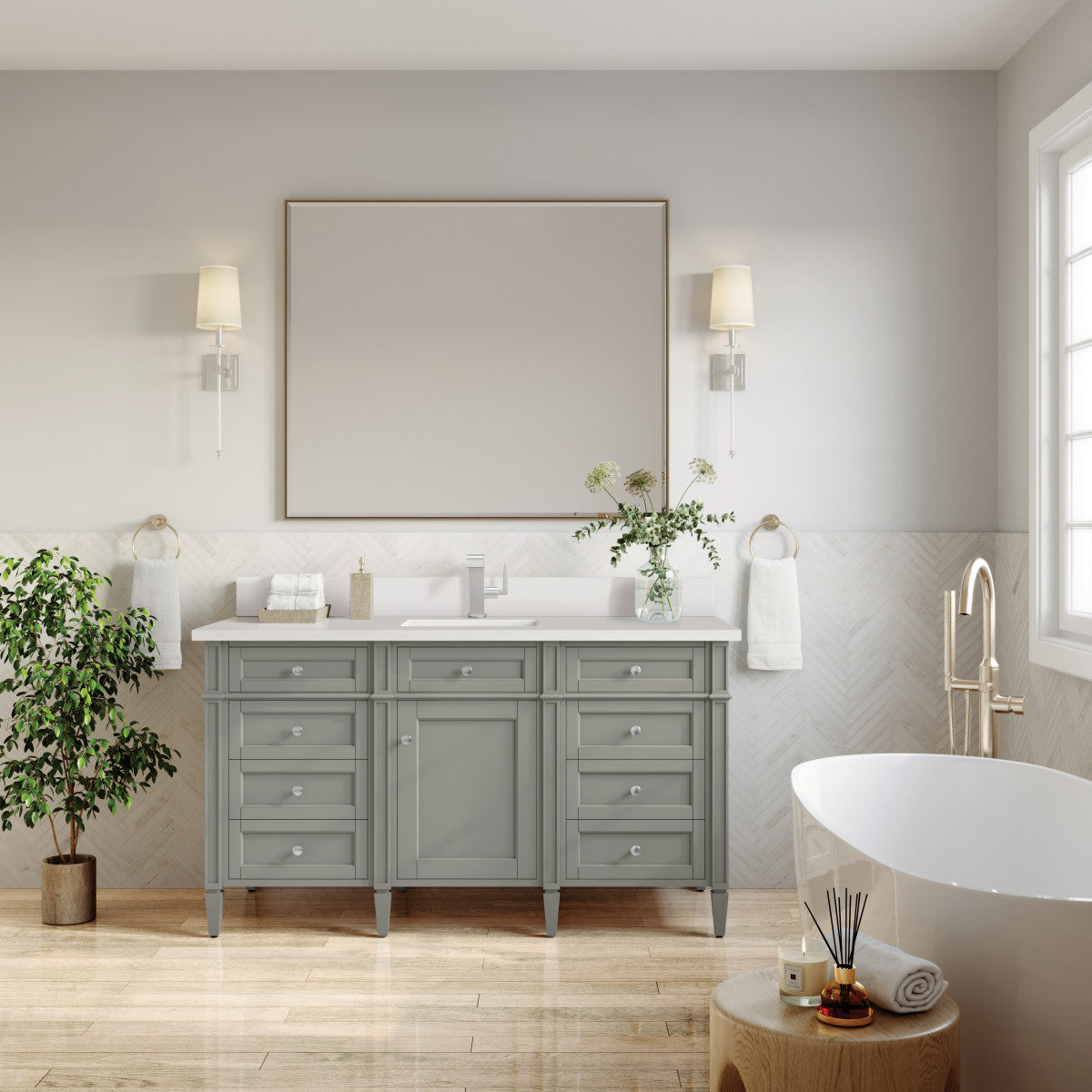 Brittany 60" Single Vanity Cabinet
