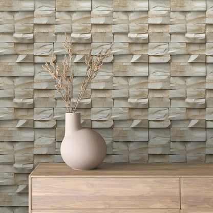 Ethereal Marble Block Wall