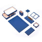 MOOG Leather Desk Set - Double Document Tray- Orange - 10 PCS