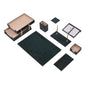 MOOG Leather Desk Set - Double Document Tray- Gray - 10 PCS