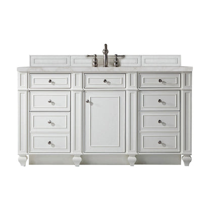 Bristol 60" Single Vanity Cabinet, Bright White