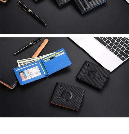RFID Slim Card Holder Wallet for Dad, Husband, Son, Brother, Boyfriend – AirTag Slot, Father’s Day Gift