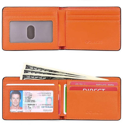 RFID Slim Card Holder Wallet for Dad, Husband, Son, Brother, Boyfriend – AirTag Slot, Father’s Day Gift