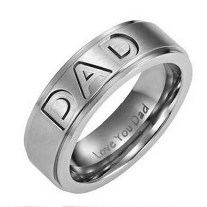 Love You Dad Stainless Steel Ring Father's Day Gift