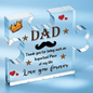 Acrylic Plaque Birthday Gift for Dad from Daughter or Son Unique Keepsake for Father