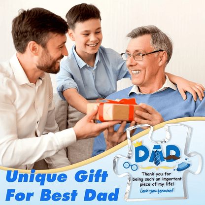 Acrylic Puzzle Plaque with Heartfelt Sayings Gift for Dad from Son or Daughter