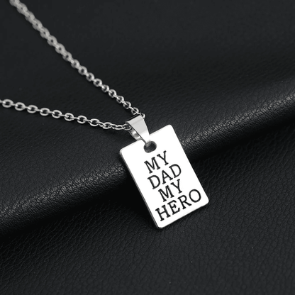 My Dad My Hero Keychain Necklace – Safe Driving Family Gift