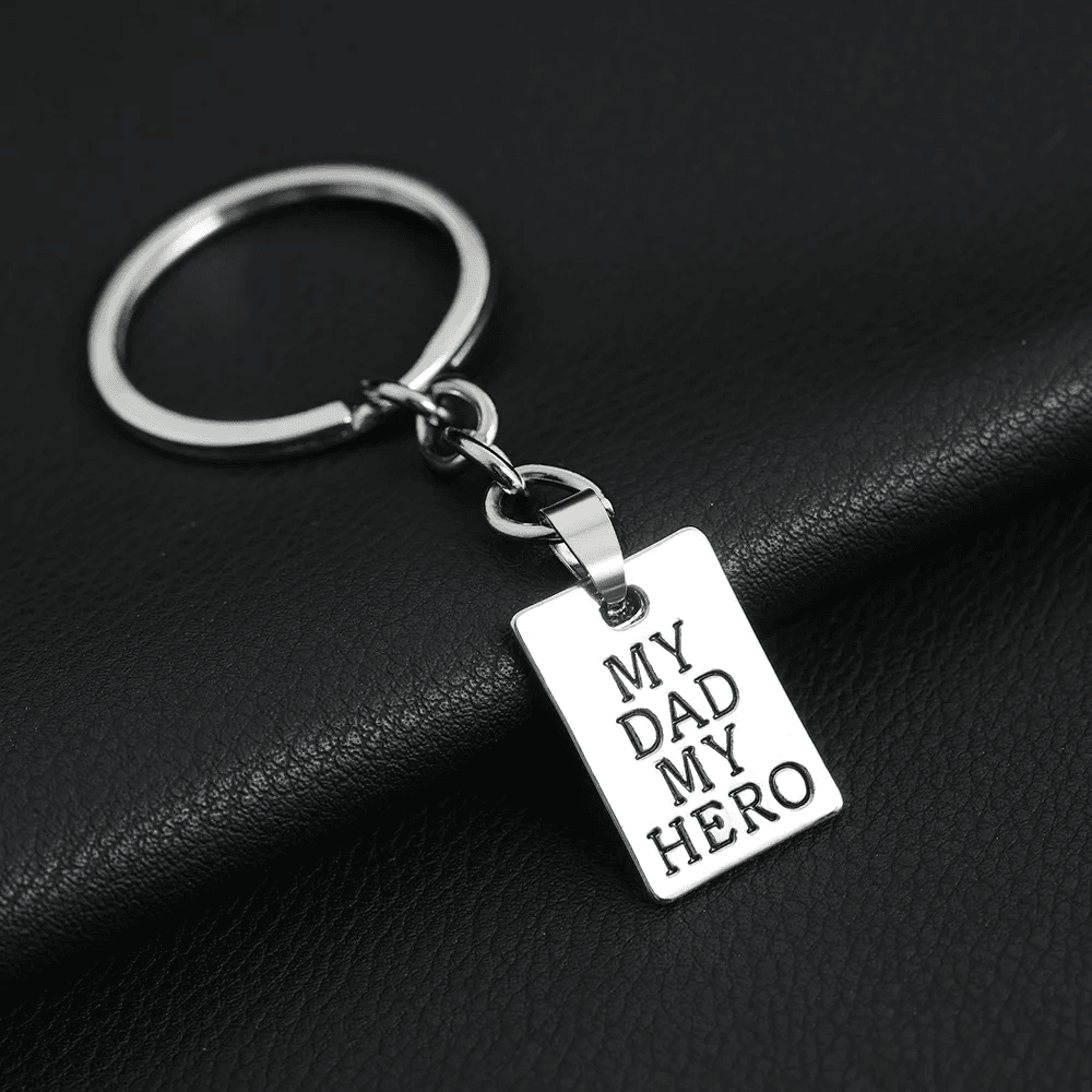 My Dad My Hero Keychain Necklace – Safe Driving Family Gift