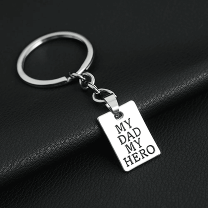 My Dad My Hero Keychain Necklace – Safe Driving Family Gift