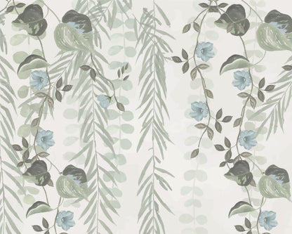 Lush Foliage Wallpaper | Kitchen + Metal