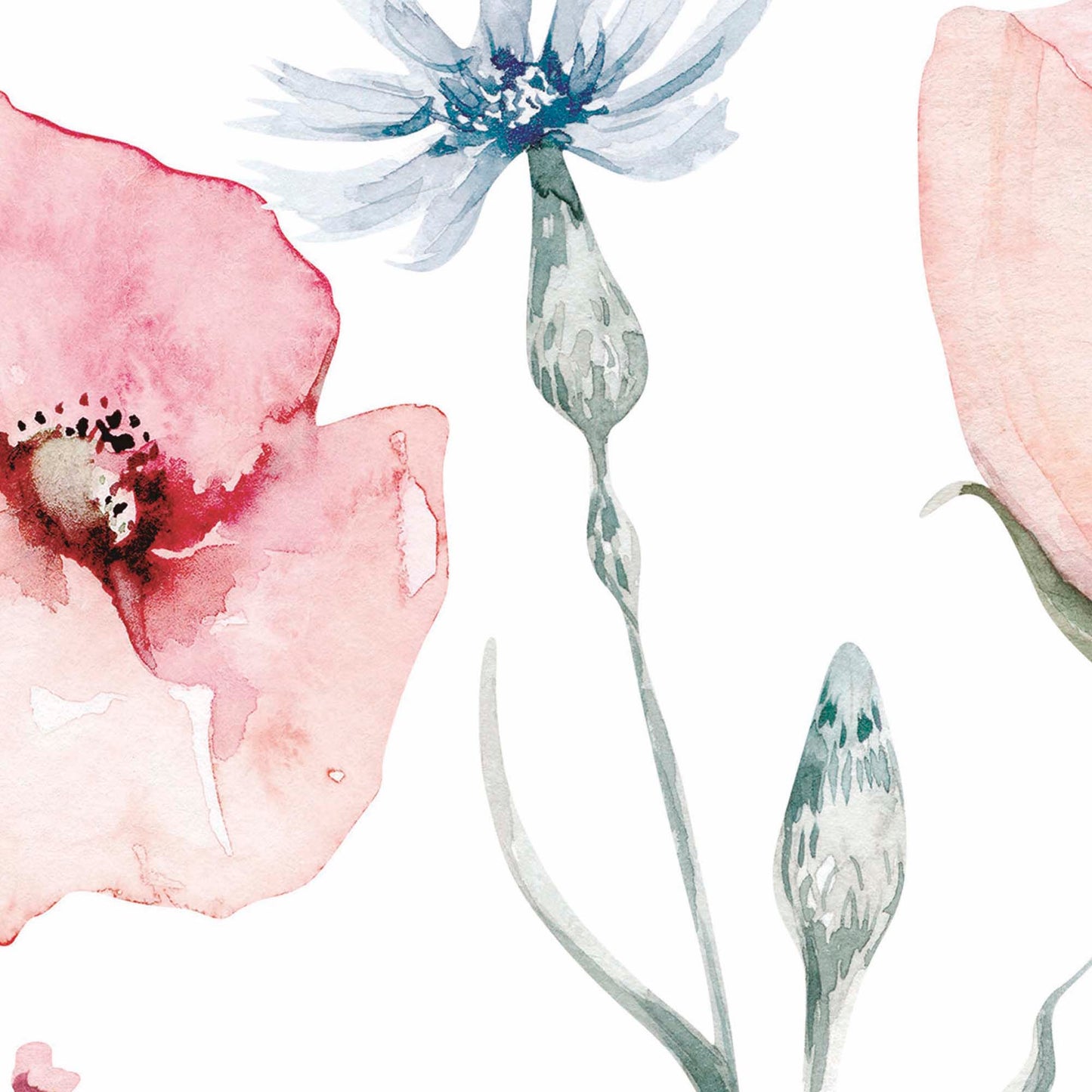 Pinky Tulips Bouquet Mural | Kitchen + Metal