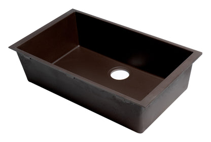 ALFI brand AB3020UM 30" Undermount Single Bowl Granite Composite Kitchen Sink